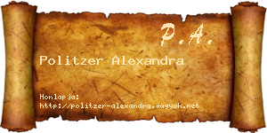 Politzer Alexandra névjegykártya